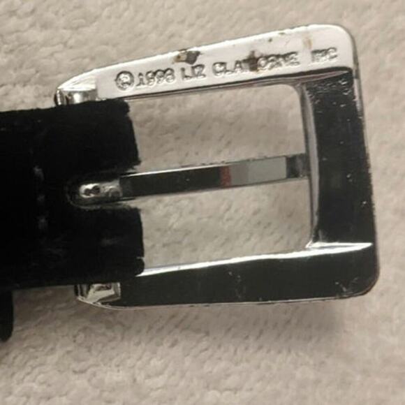 Vintage Liz Claiborne Black Velvet Belt, Whimsygoth, Coquette Witchycore 1998 - Picture 3 of 7